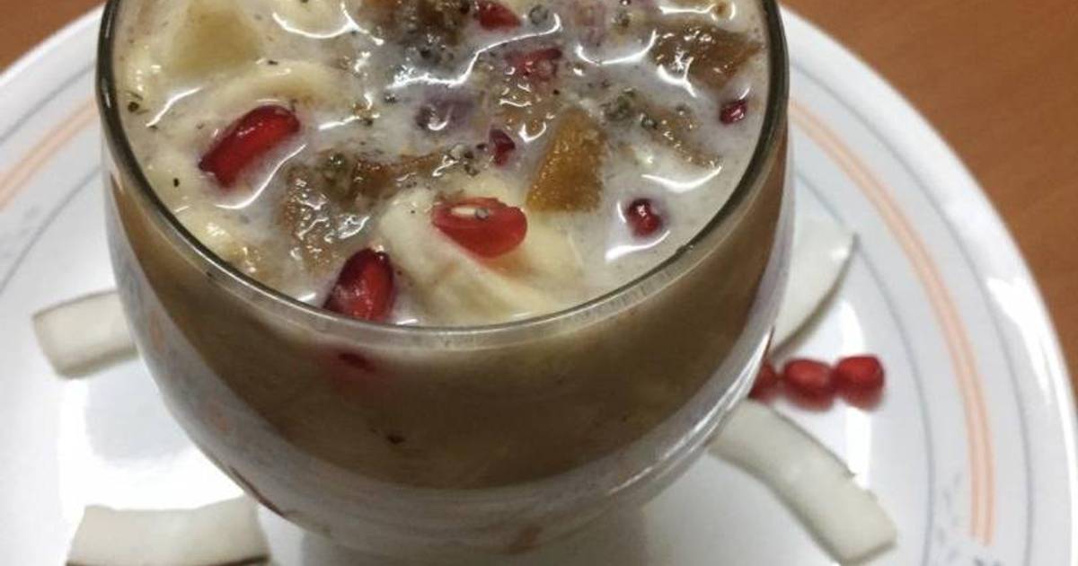 Coconut milk fruit salad (no sugar) Recipe by Prachi Desai Cookpad