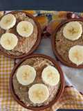 Tarrinas de avena y plátano