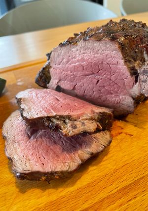 A picture of Oven-Roasted Ribeye Steak.