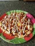 Chicken & bbq flatbread pizza