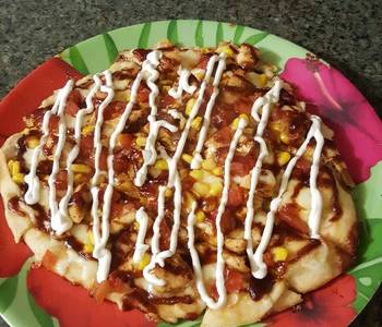 Easy Making Recipe Chicken  bbq flatbread pizza Practical Delicious