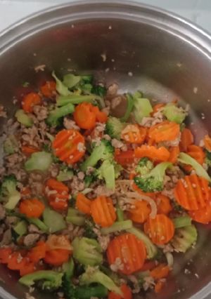Foto resep Tumis Ayam wortel brokoli sehat