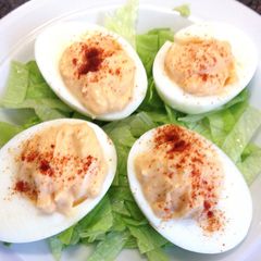Devilled Eggs (diet version!) A picture of Devilled Eggs (diet version!).