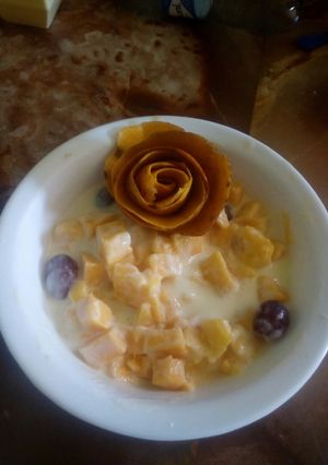 A picture of Yogurt mango salad #author marathon #.