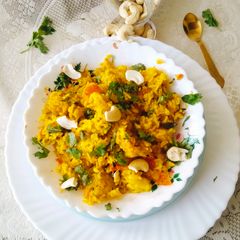 A picture of ONE POT SAMBER RICE Recipe / Sambar masala Rice in pressure cooker/ lunch Recipe/variety Rice.