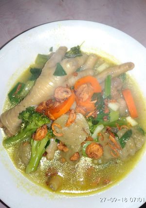 Foto resep Sop ceker bakso