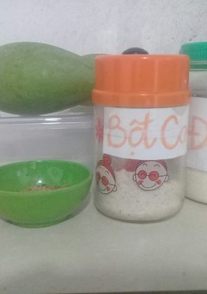 Hình của món Xoài xanh ướp đường.