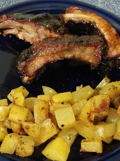 A picture of Smoked pork back ribs.