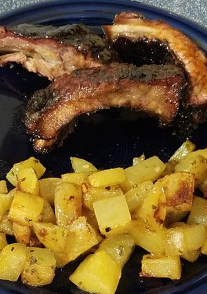 A picture of Smoked pork back ribs.