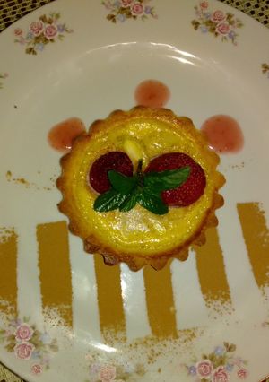 Una foto de Clafoutis de fresas