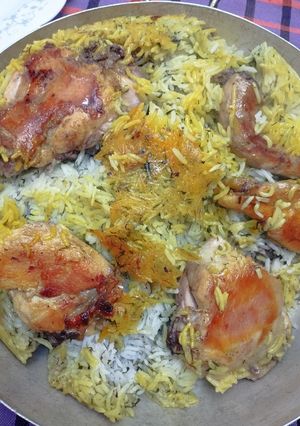 عکسی از دستور شوید پلو با مرغ