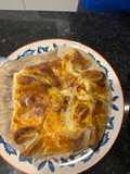 Tarta de cebolla, choclo y huevo al air fryer