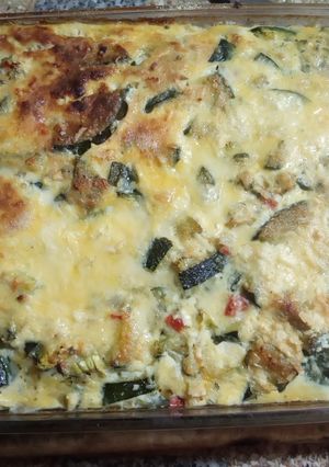 Una foto de Tortilla al horno de zapallitos y brócoli 😁
