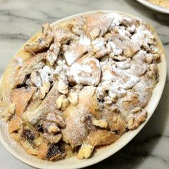 A picture of Croissant Nutella Pecan Pudding.