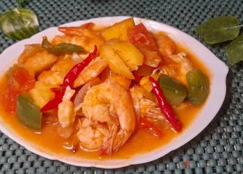 Resep Mudah Udang Asam Manis Lezat Mantap