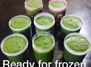 A picture of Coriander chutney..!!!🍃🍃 frozen recipe.