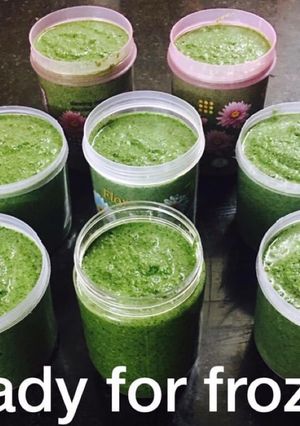 A picture of Coriander chutney..!!!🍃🍃 frozen recipe.