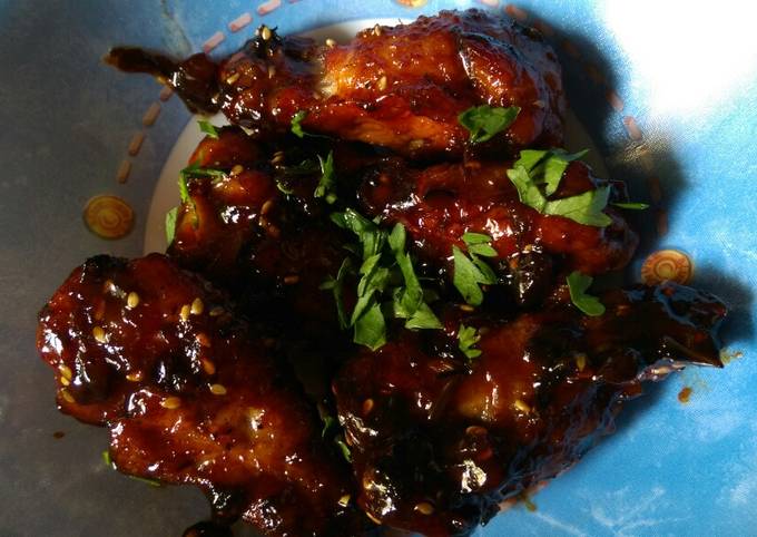 Sticky,Sweet &Sour wings#4weekschallenge/charityrecipe