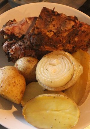 Una foto de Asado al horno de cerdo