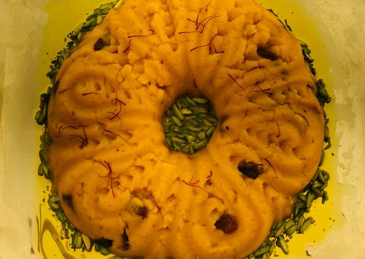 Steps to Cook Perfect Rava Kesari (semolina and saffron pudding) # South Indian recipe contest