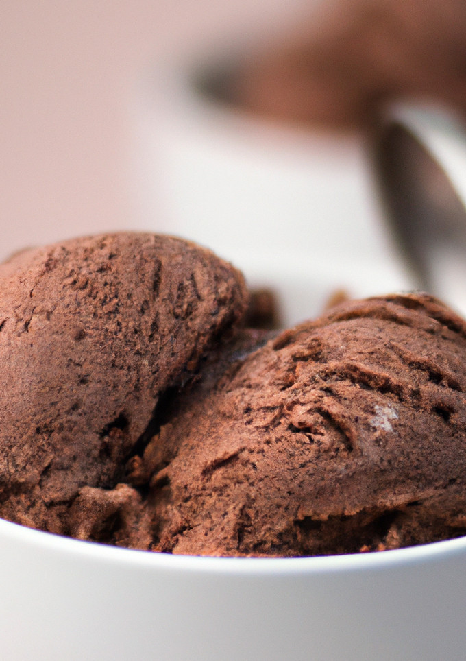 Una foto de Helado de chocolate puro en heladera
