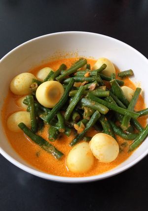 Foto resep Gulai Kacang Panjang Telur Puyuh