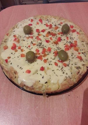 Una foto de Tortilla de papa a la pizza 👍