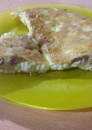 Una foto de Omelette con salchichas