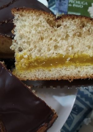 Una foto de Cuñas de chocolate y crema