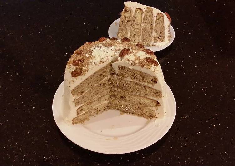 Recipe of Award-winning Toasted Butter Pecan Layer Cake with Whipped White Chocolate Cream