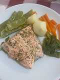 Filetes de salmón al varoma (Thermomix)