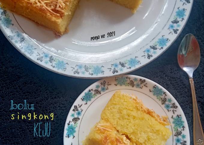 Bagaimana Membuat Bolu singkong keju Anti Gagal