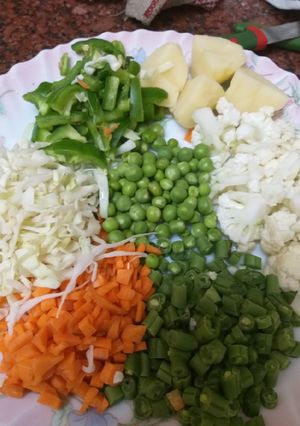A picture of Mix veg pulao.