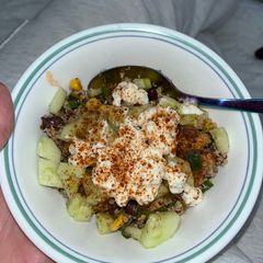 A picture of Southwest Quinoa salad with zesty lime dressing.