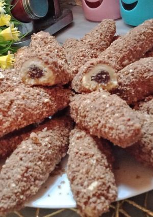 صورة لوصفة حلوة الفرماج محشية غرس مرمدة في القوفريط بنة عطيمة تذوب في الفم