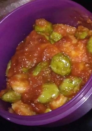 Foto resep Udang petai balado 🌶