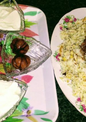 عکسی از دستور باقالی پلو با گوشت گردن