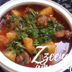 A picture of Hyderabadi Aloo Gosht.