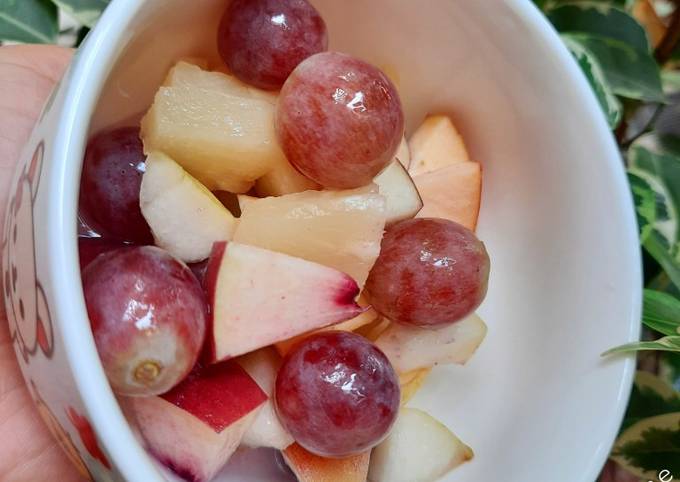 Salade de fruits au sirop d'ananas