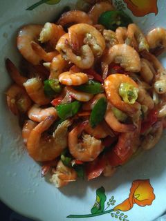 Foto resep Tumis udang cabe ijo