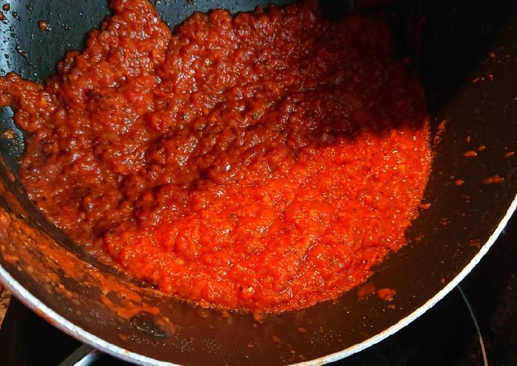 Steps to Prepare Homemade Homemade Pizza Sauce