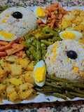 #لمسات_رمضان سلطة الأرز مع اللوبيا والبطاطا المشرملة