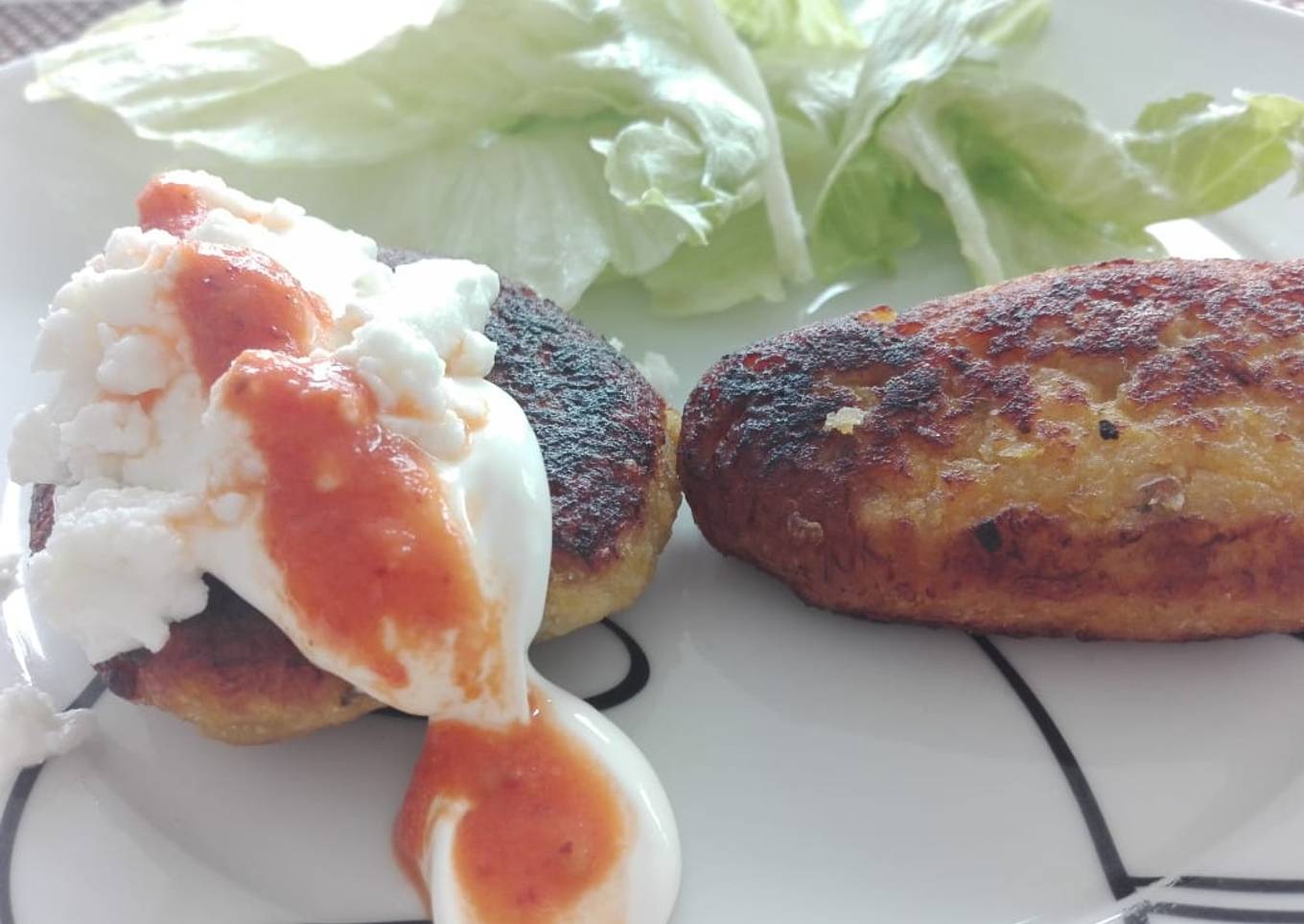 Tortitas de plátano rellenas