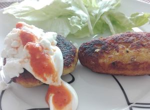 Una foto de Tortitas de plátano rellenas