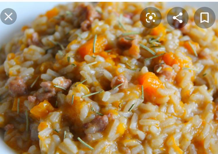 How to Prepare Perfect Risotto zucca e salsiccia con il bimby