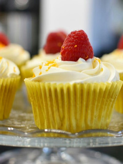 Una foto de Cupcakes de naranja y crema catalana