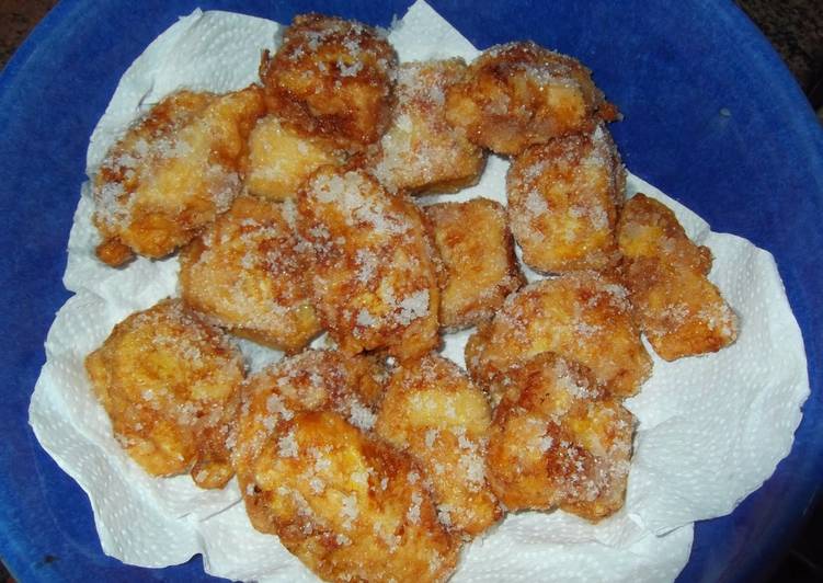 Leche frita de turrón