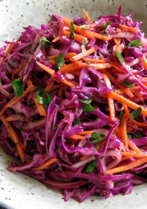 A picture of Mexican Inspired Red Cabbage Salad.