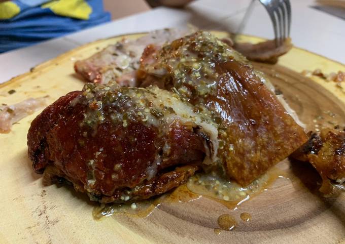 Super Easy Roasted Pork with Mustard and Coriander Seeds Gravy