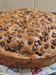 Una foto de Torta de dulce de batata con chocolate